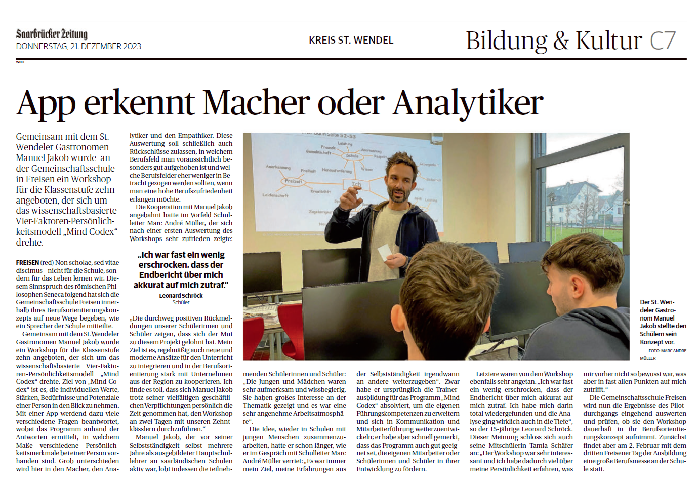 St.Wendel Zeitungsartikel